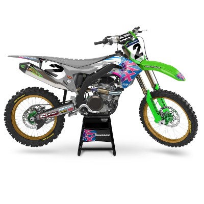 Kit adhesivos completo para KAWASAKI KX KXF 125 250 450 Mod. New Vintage