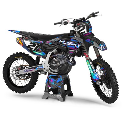 Adhesivos para HUSQVARNA TE TC FE FC 125 250 300 350 450 Mod. Fluid Black
