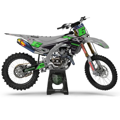 Kit adhesivos completo para KAWASAKI KX KXF 125 250 450 Mod.: Green Grey