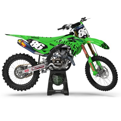 Kit adhesivos completo para KAWASAKI KX KXF 125 250 450 Mod.: Green Bay