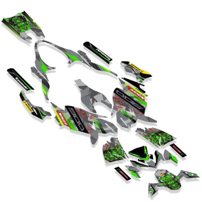 Kit Adhesivos Completo Kawasaki Z900 / Z800 Mod.: Green Samurai