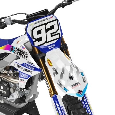 Kit adhesivos completo para YAMAHA YZ / YZF / WRF Modelo Muc Off White