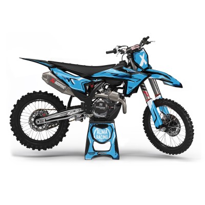 Kit adhesivos completo para KTM EXC / SXF 125 250 350 450 Mod. Brush Blue