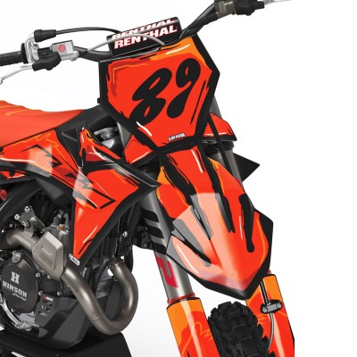 Kit adhesivos Personalizado para KTM EXC / SXF 125 250 350 450 Mod. Brush Orange