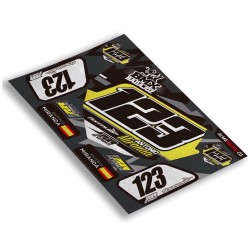 Kit de Adhesivos Race para placas porta números de BMX.