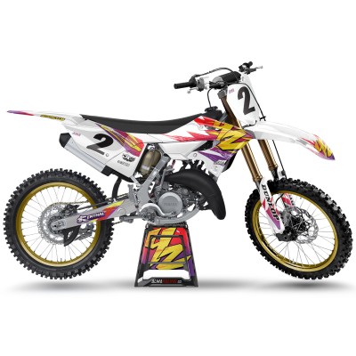 Kit adhesivos completo para YAMAHA YZ / YZF / WRF Retro White '95