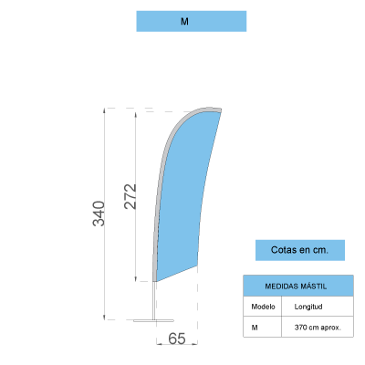 Fly Banner Personalizado 340 cm - Paddock