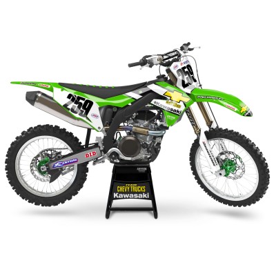 Kit adhesivos completo para KAWASAKI KX KXF 125 250 450 Mod. Stewart 02