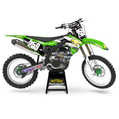Kit adhesivos completo para KAWASAKI KX KXF 125 250 450 Mod. Stewart 02