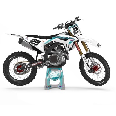 Kit Adhesivos Completo Honda CR CRF 125 250 450 – Mod. Factory AQUA 23
