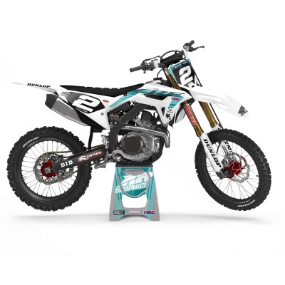Kit Adhesivos Completo Honda CR CRF 125 250 450 – Mod. Factory AQUA 23